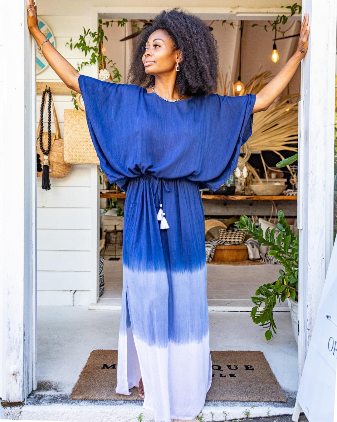 Sunset Ombré Maxi Dress Navy
