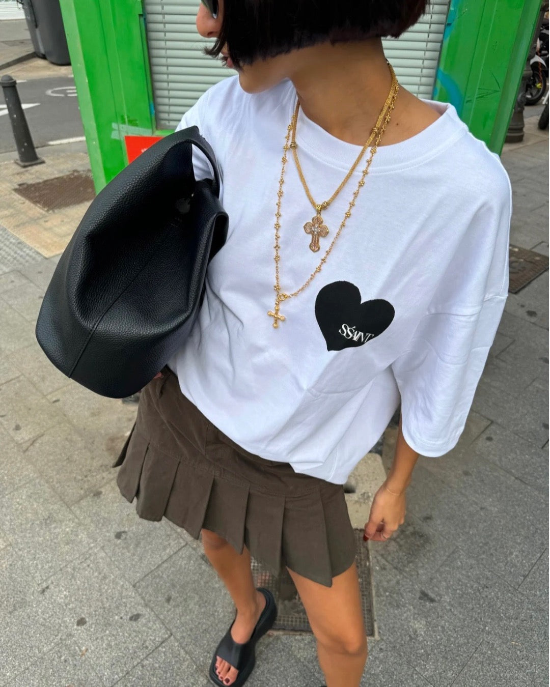 SŚAINT Heart Tee's Black
