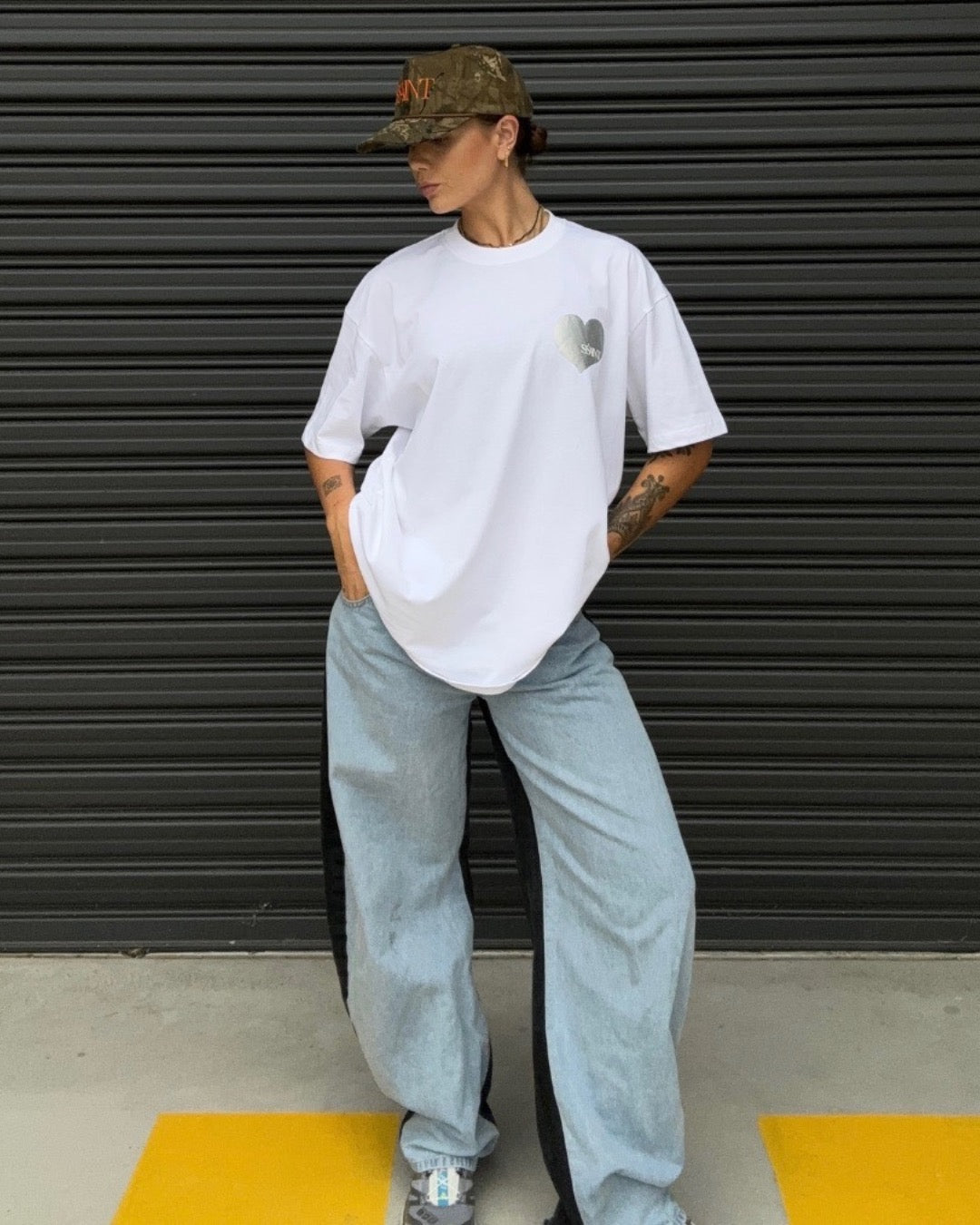 SŚAINT Heart Tee's Silver