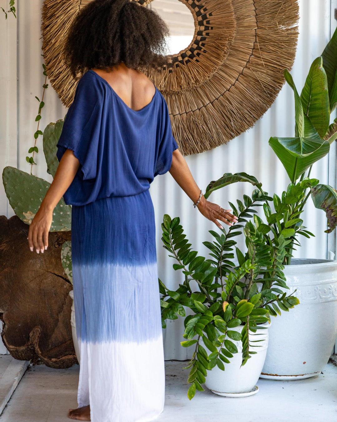 Sunset Ombré Maxi Dress Navy