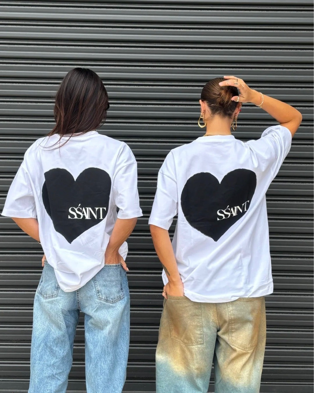 SŚAINT Heart Tee's Black