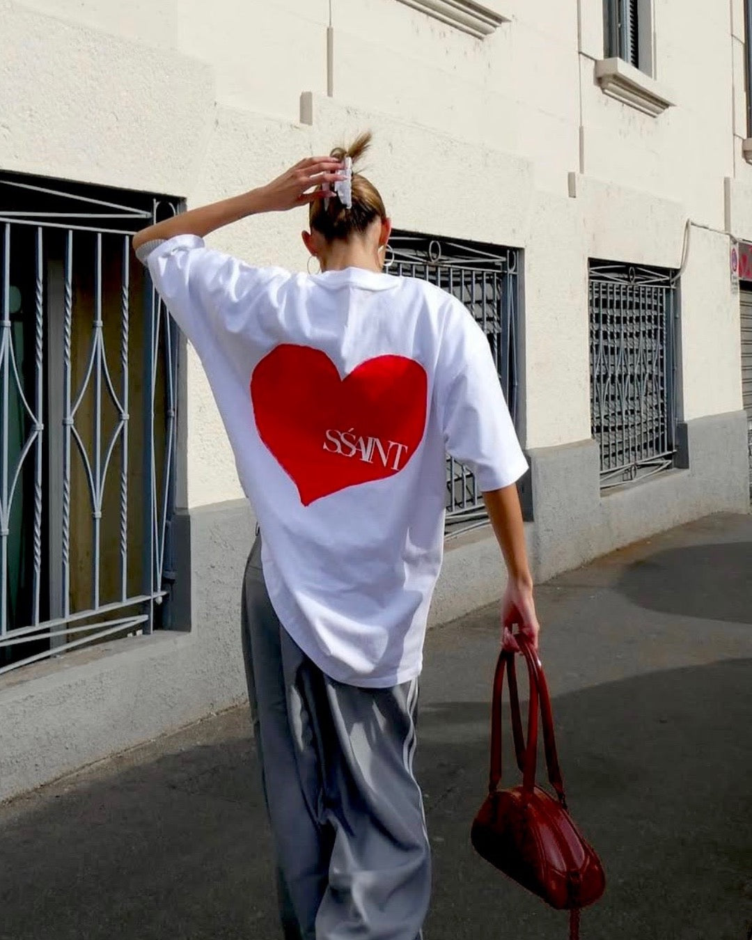 SŚAINT Heart Tee's Red